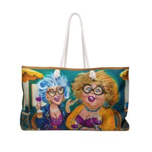 Weekender Bag - No Wine Left Behind Whimsical Travel Tote