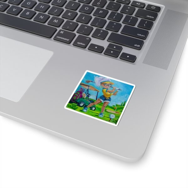 Golfing with Trudy Kiss Cut Stickers for Golfing Fans - Image 2