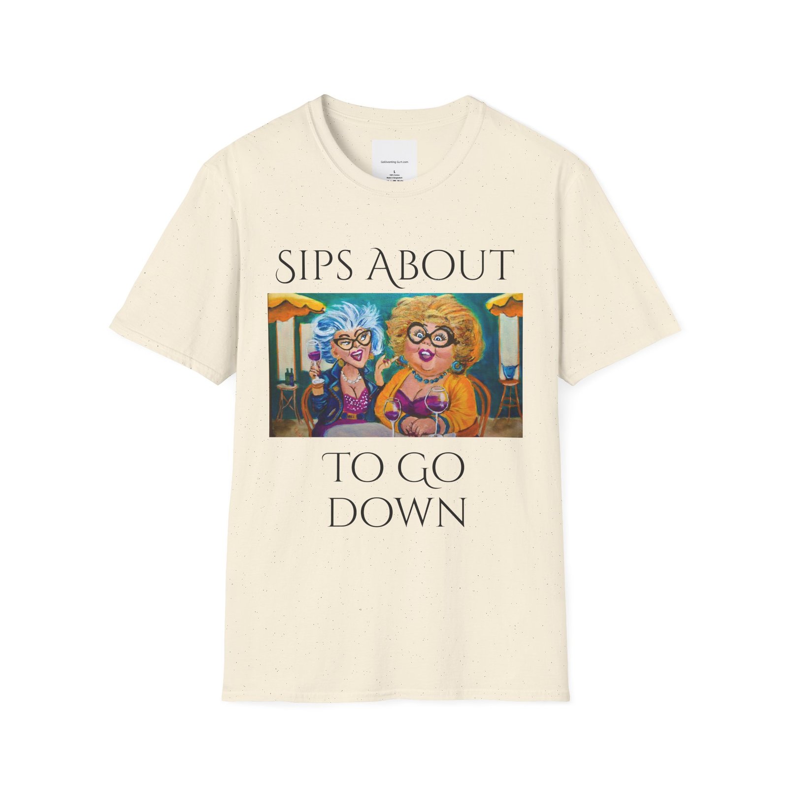 Wine T-Shirt - Sips About to go down Partners in Wine - Image 3