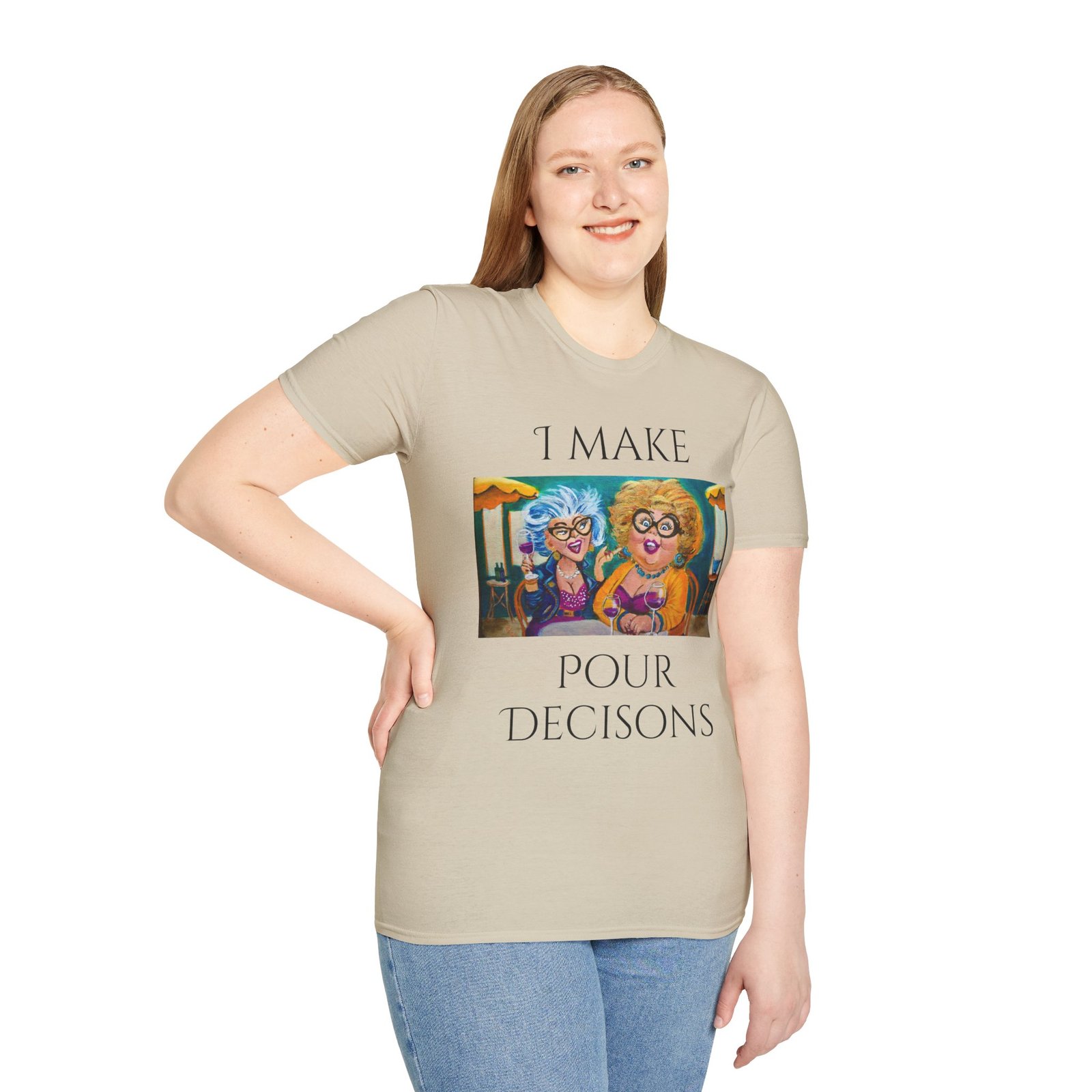 Wine T-Shirt - I Make Pour Decisions Partners in Wine - Image 4