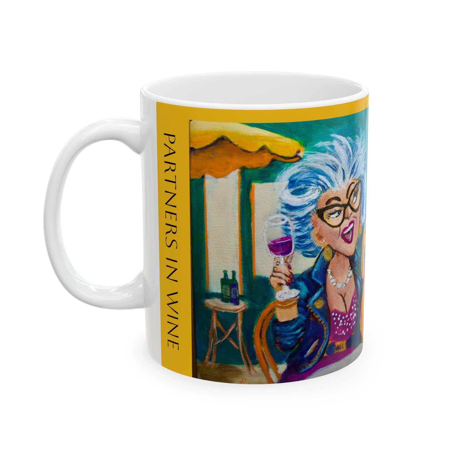 Partners in Wine ~ Fun & Quirky Ceramic Mug - Image 3