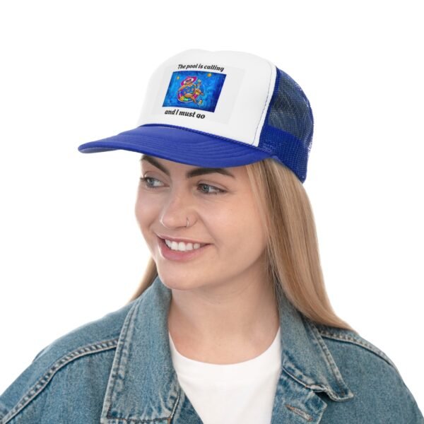 Funny Pool Trucker Cap - 'The Pool Is Calling and I Must Go' - Image 8
