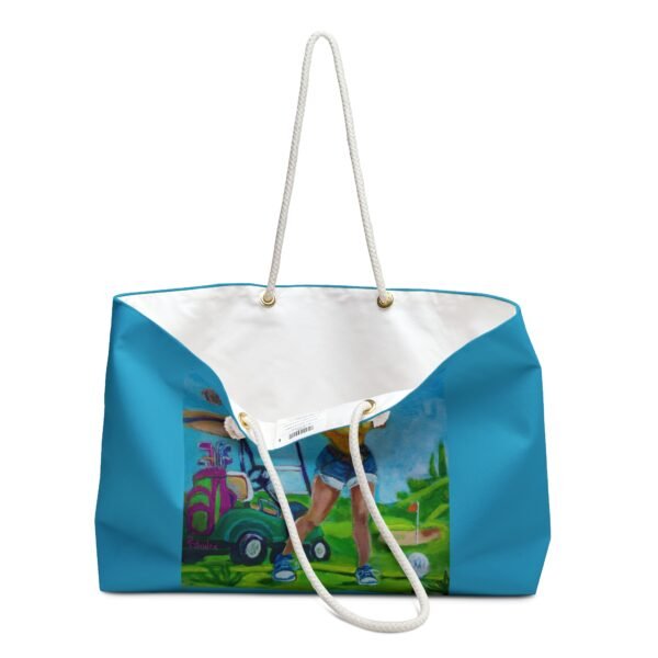 Weekender Bag - Tee Time Whimsical Golfer Weekend Getaway Travel Duffel - Image 2