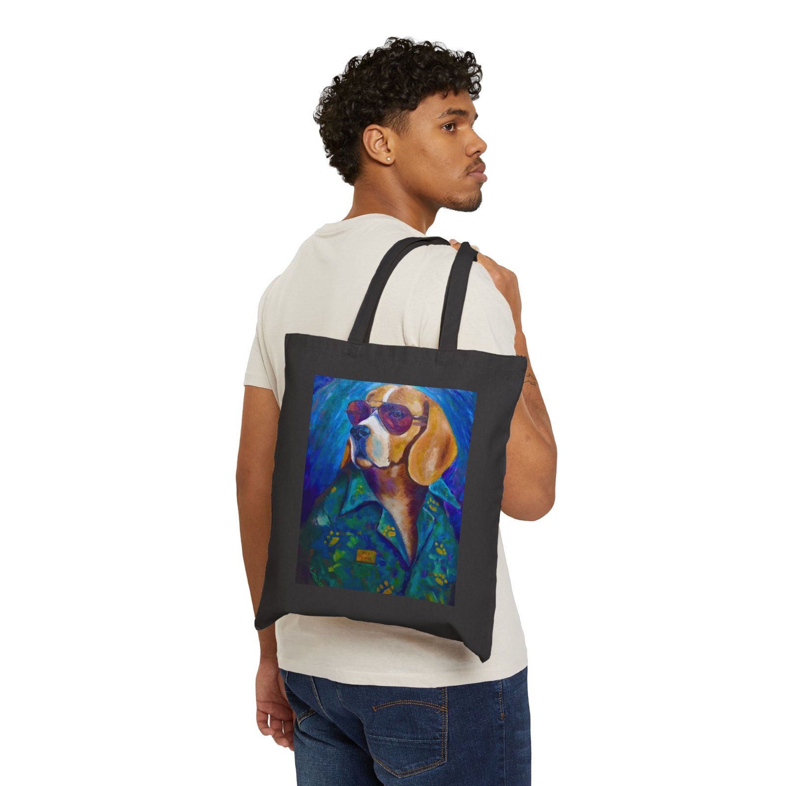 The Leisure Hound Canvas Tote Bag Happy Dog Happy Heart Support the Gud Ark - Image 6