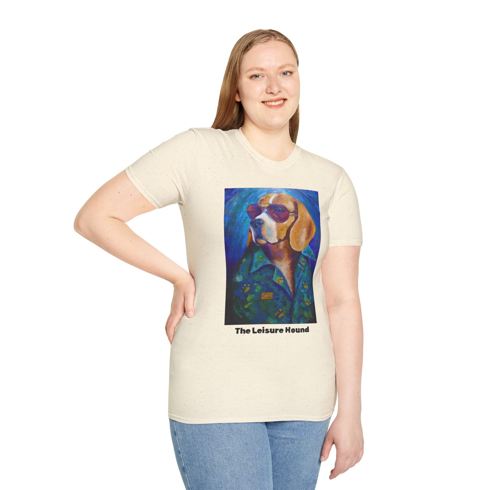 Dog Lover Unisex T-Shirt - The Leisure Hound, The Duke of Doggone Cool Design - Image 5