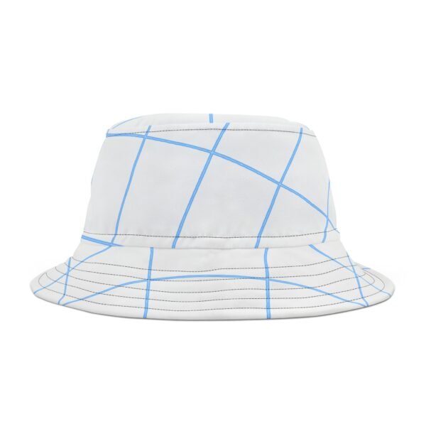 White and Blue The Leisure Hound Colorful Retro Summer Bucket Hat - - Image 7
