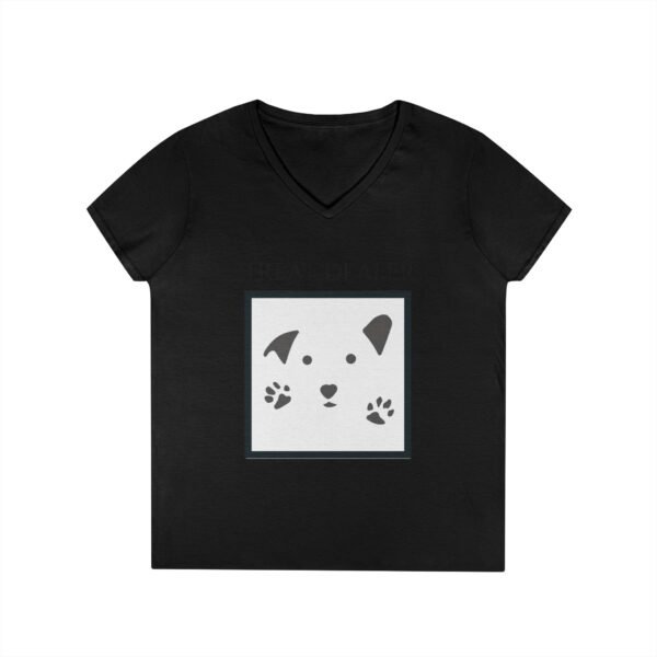Funny Ladies' V-Neck T-Shirt - "Treat Dealer” - Image 10
