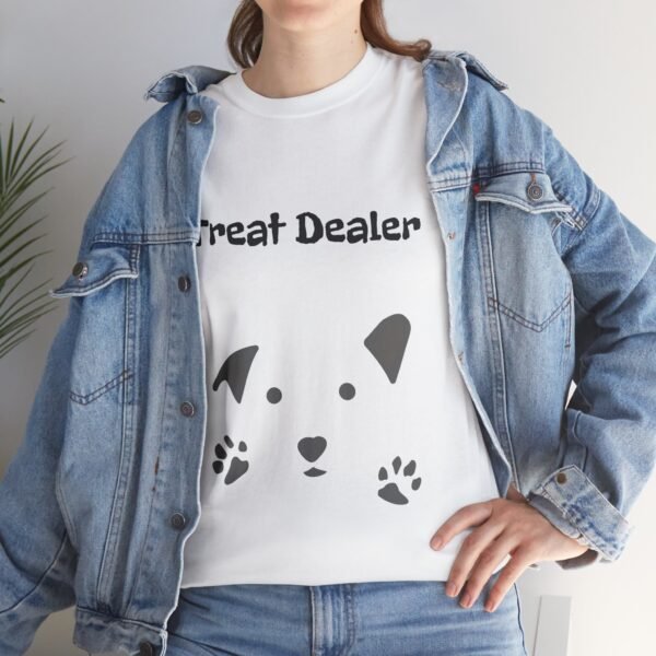 Funny Dog Lover Tee - 'Treat Dealer' Unisex Heavy Cotton T-Shirt - Image 5