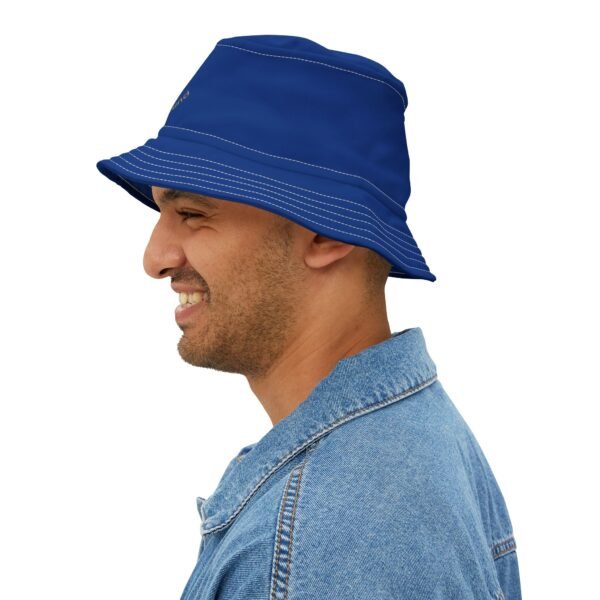 The Leisure Hound Blue  Colorful Retro Summer Bucket Hat - - Image 3