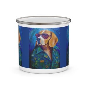 Enamel Mug - The Leisure Hound Design