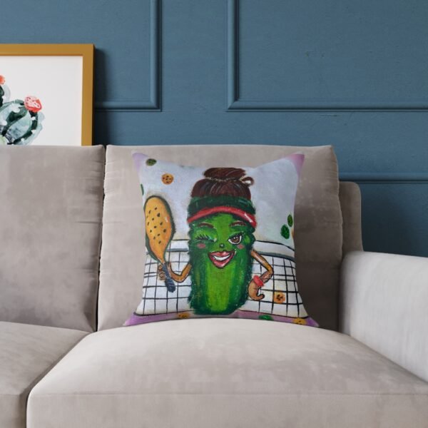 Poly Canvas Pillow - Pickleball Queen - Stay out of the Kitchen - Image 3