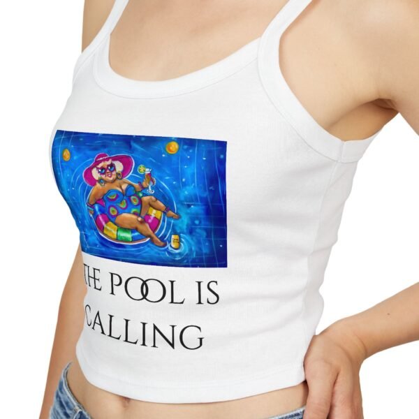 The Pool is Calling!  Tank Top for Women - Spaghetti Strap - Image 5