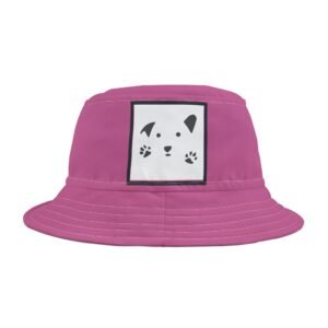 Gud Dog Light Pink   Colorful Retro Summer Bucket Hat -