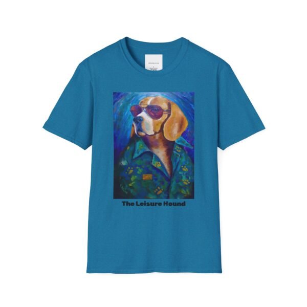 Dog Lover Unisex T-Shirt - The Leisure Hound, The Duke of Doggone Cool Design - Image 6