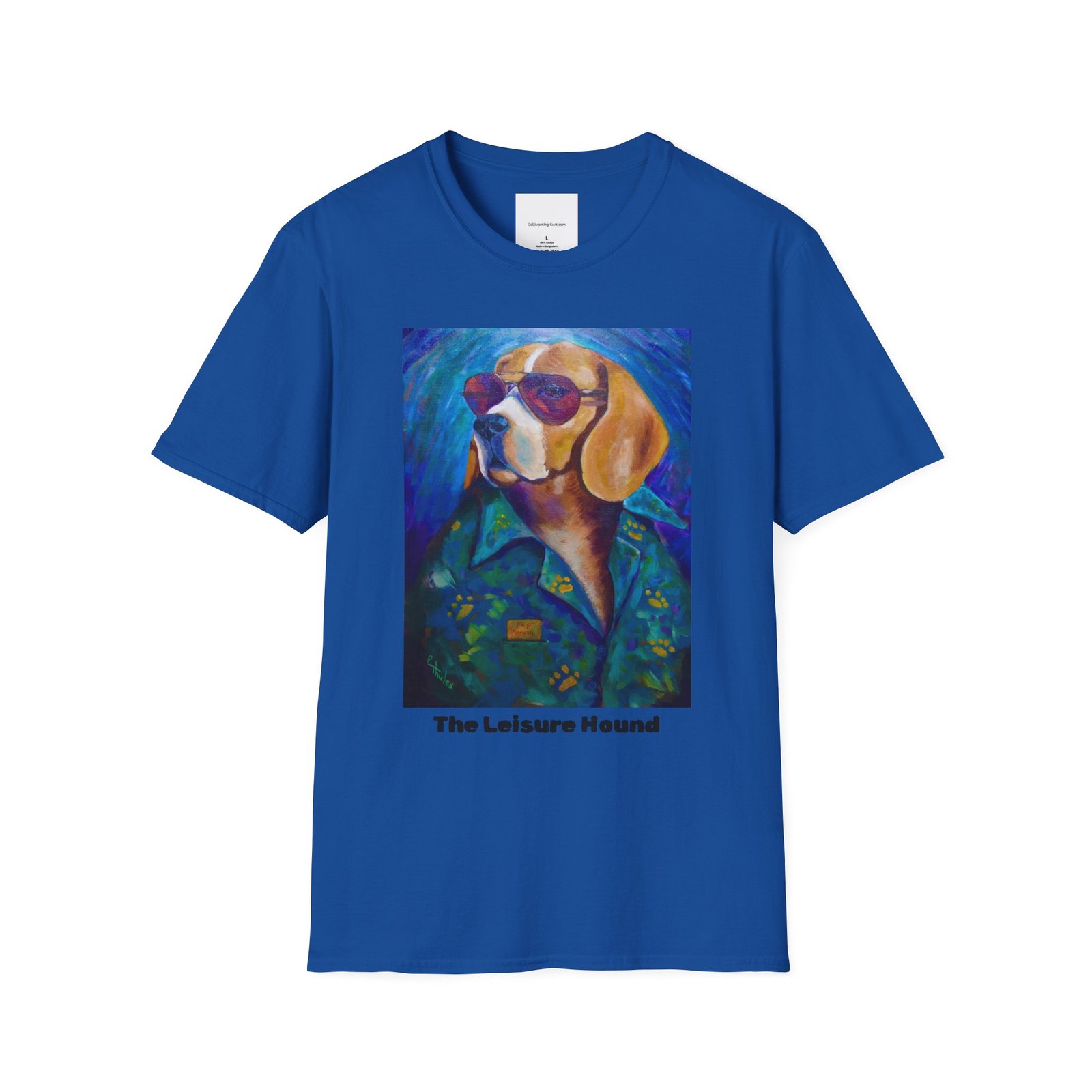 Dog Lover Unisex T-Shirt - The Leisure Hound, The Duke of Doggone Cool Design - Image 7