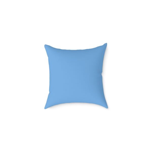 Golf-Themed Square Poly Canvas Pillow, Decorative Pillow for Golf Lovers, Fun Home Decor, Gift for Golf Enthusiasts, Bright Blue Golf Art - Image 2