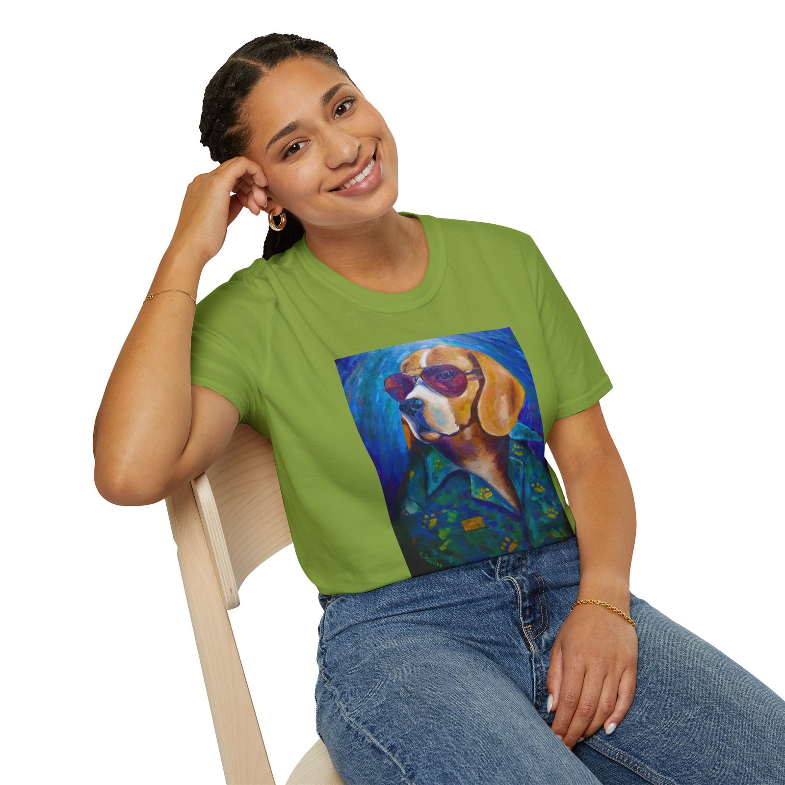 Dog Lover Unisex T-Shirt - The Leisure Hound, The Duke of Doggone Cool Design - Image 9