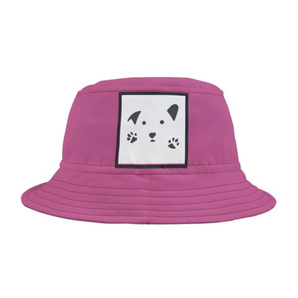 Gud Dog Light Pink   Colorful Retro Summer Bucket Hat - - Image 3