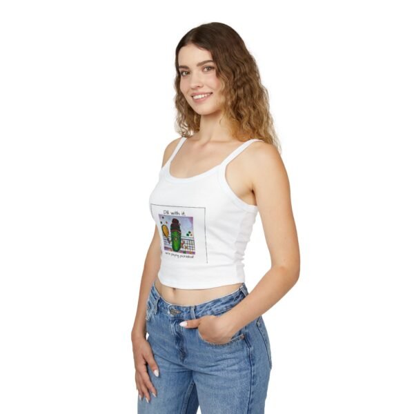 Dill with it.  Pickleball queen  Tank Top for Women - Spaghetti Strap - Image 4