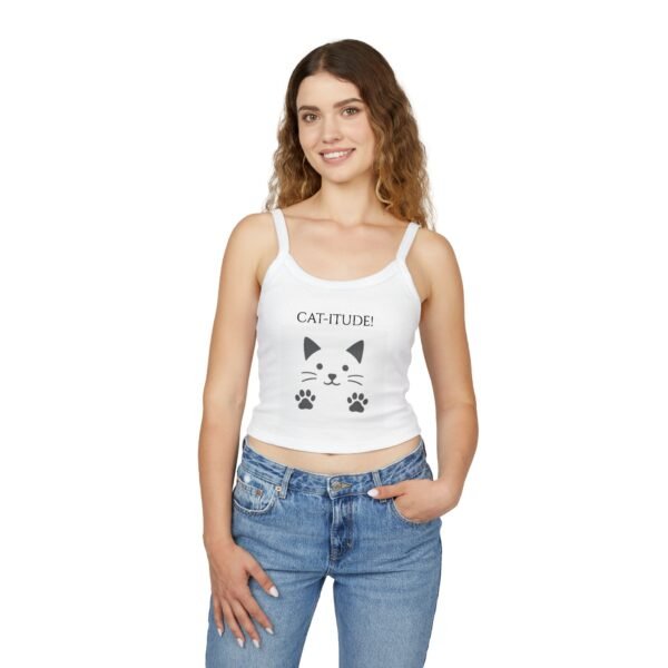 Flaunt your Cat-itude!  Tank Top for Women - Spaghetti Strap - Image 3