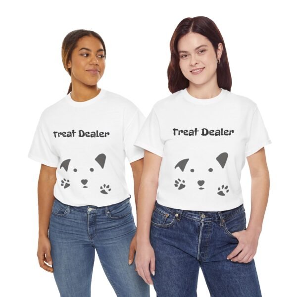 Funny Dog Lover Tee - 'Treat Dealer' Unisex Heavy Cotton T-Shirt - Image 3