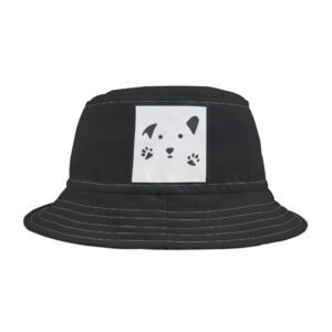Gud Dog Black   Colorful Retro Summer Bucket Hat -