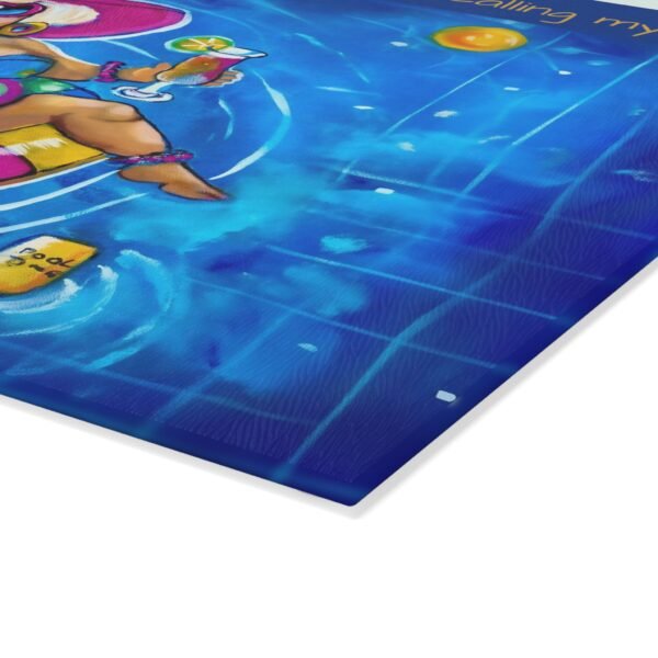 Fun Glass Cutting Board for Summer Sunshine, cocktails, and pools are calling my name - Perfect Gift for Friends, Kitchen Decor, Unique Cooking Gift, Wine Night Accessory - Image 2
