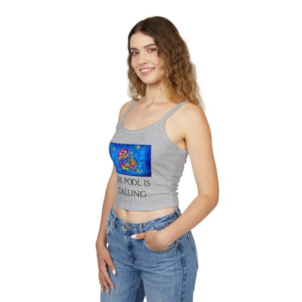 The Pool is Calling!  Tank Top for Women - Spaghetti Strap - Image 13