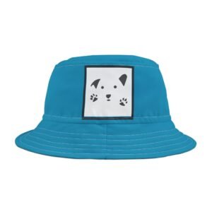Gud Dog Turquoise   Colorful Retro Summer Bucket Hat -
