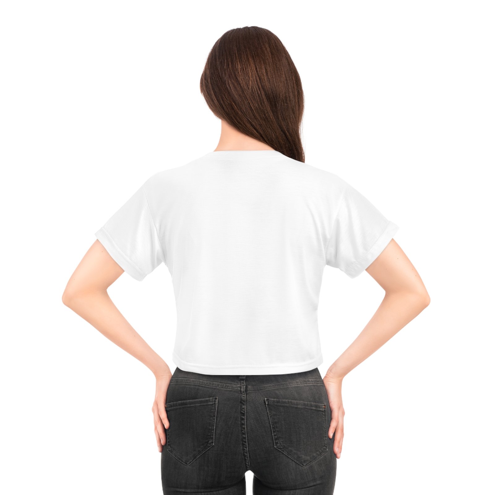 Crop Tee - Cat-itude Graphic T-Shirt - Image 4