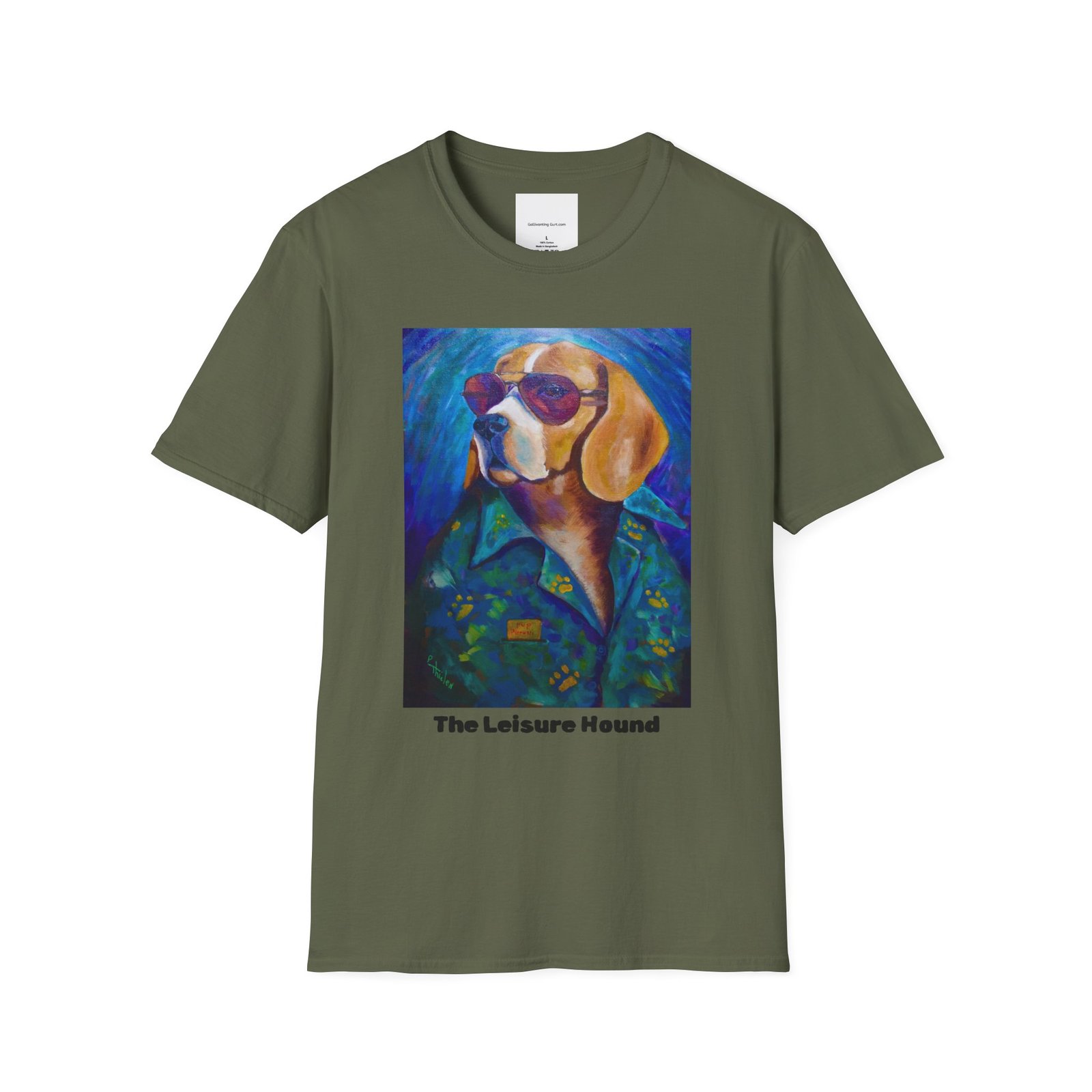 Dog Lover Unisex T-Shirt - The Leisure Hound, The Duke of Doggone Cool Design - Image 8