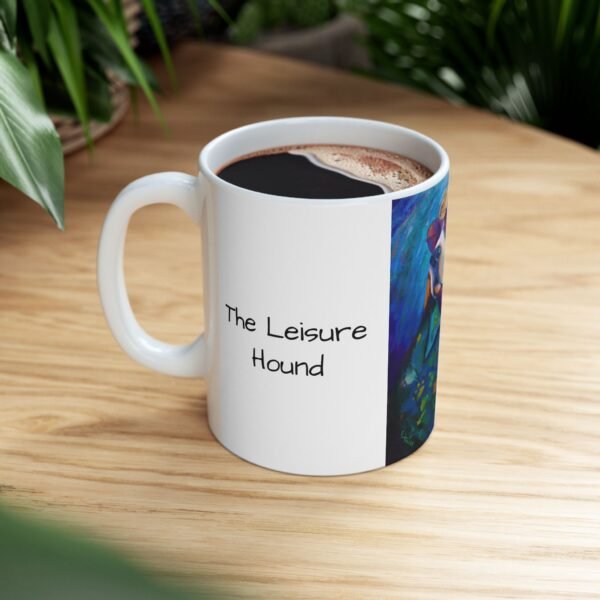 The Leisure Hound  Dog-Themed Ceramic Mug - "Old Dogs, New Tricks" - Perfect for Pet Lovers and Birthdays - Image 2