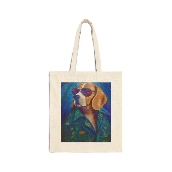 The Leisure Hound Canvas Tote Bag Happy Dog Happy Heart Support the Gud Ark