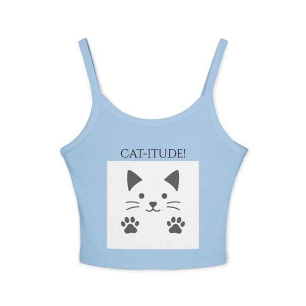 Flaunt your Cat-itude!  Tank Top for Women - Spaghetti Strap - Image 6
