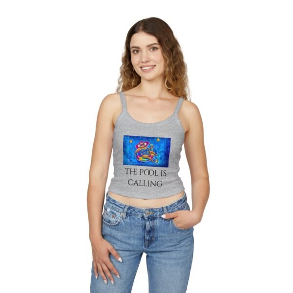 The Pool is Calling!  Tank Top for Women - Spaghetti Strap - Image 12