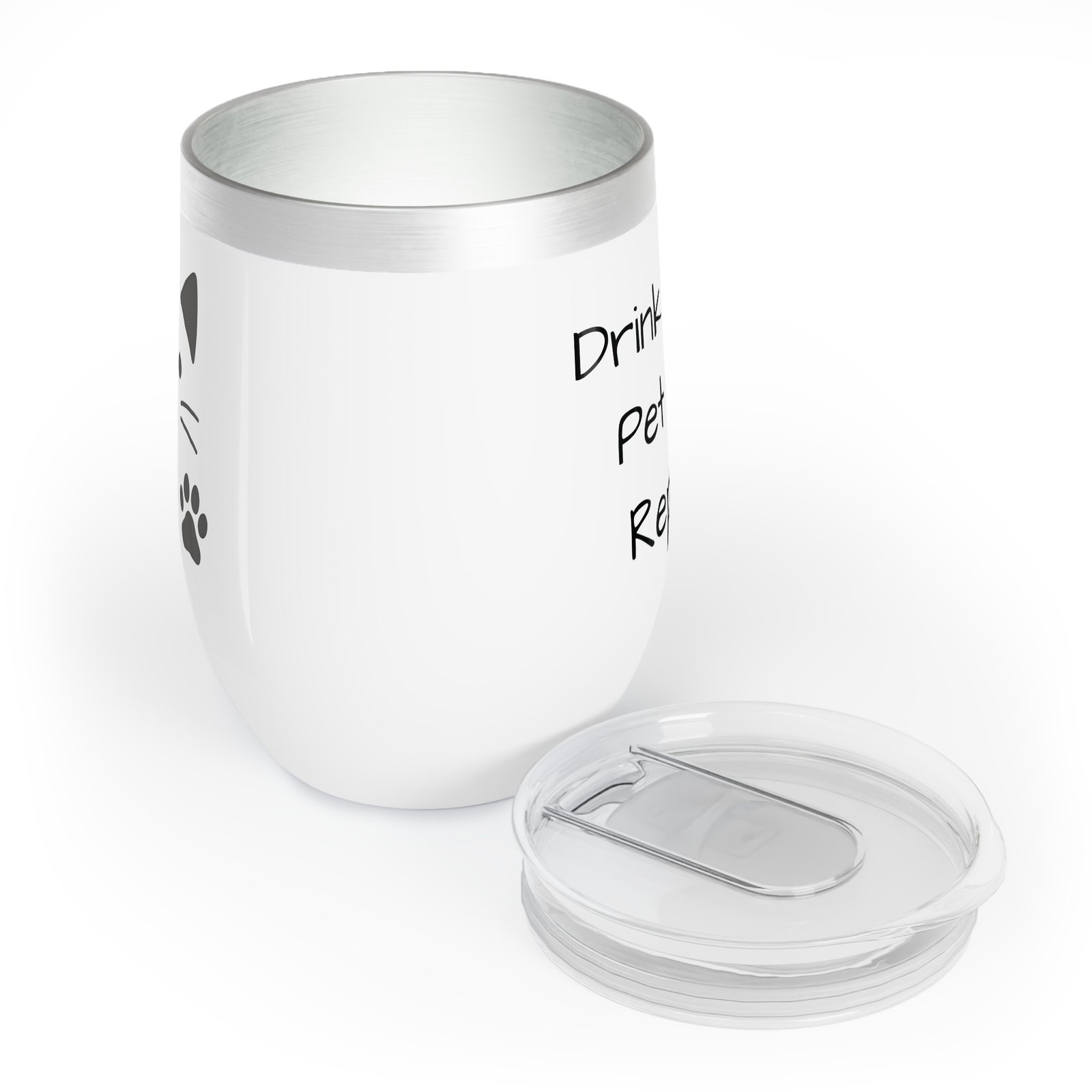 Wine Tumbler - Reminds you to “Drink Wine, Pet Cat, Repeat.”