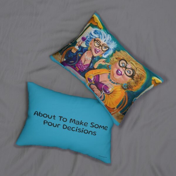 Funny Wine-Themed Lumbar Pillow, Decorative Throw Pillow, Couch Cushion, Home Bar Décor, Gift for Wine Lovers, Unique Home Accents - Image 4