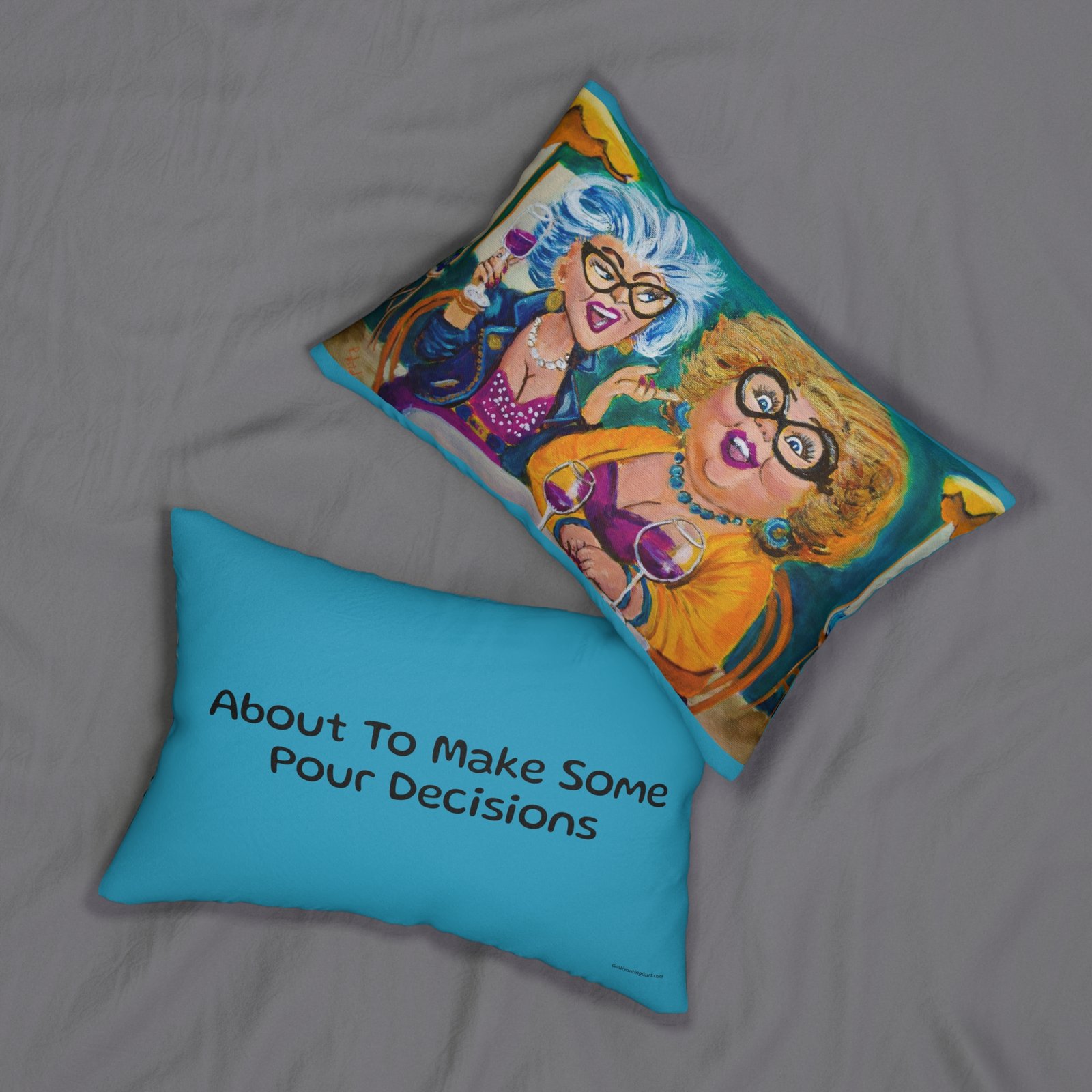 Funny Wine-Themed Lumbar Pillow, Decorative Throw Pillow, Couch Cushion, Home Bar Décor, Gift for Wine Lovers, Unique Home Accents - Image 4
