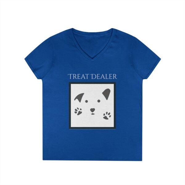 Funny Ladies' V-Neck T-Shirt - "Treat Dealer” - Image 22