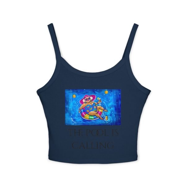 The Pool is Calling!  Tank Top for Women - Spaghetti Strap - Image 14