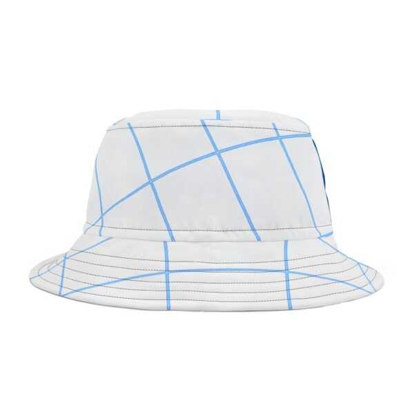 White and Blue The Leisure Hound Colorful Retro Summer Bucket Hat - - Image 5
