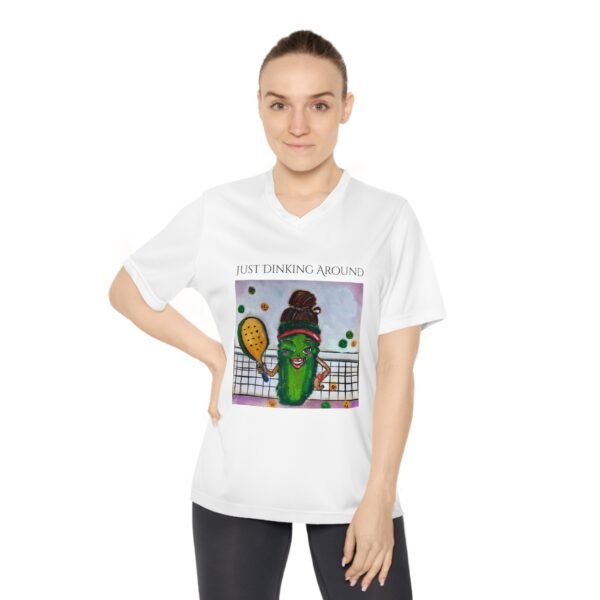 Just Dinking Around Women's Performance V-Neck T-Shirt - Image 3