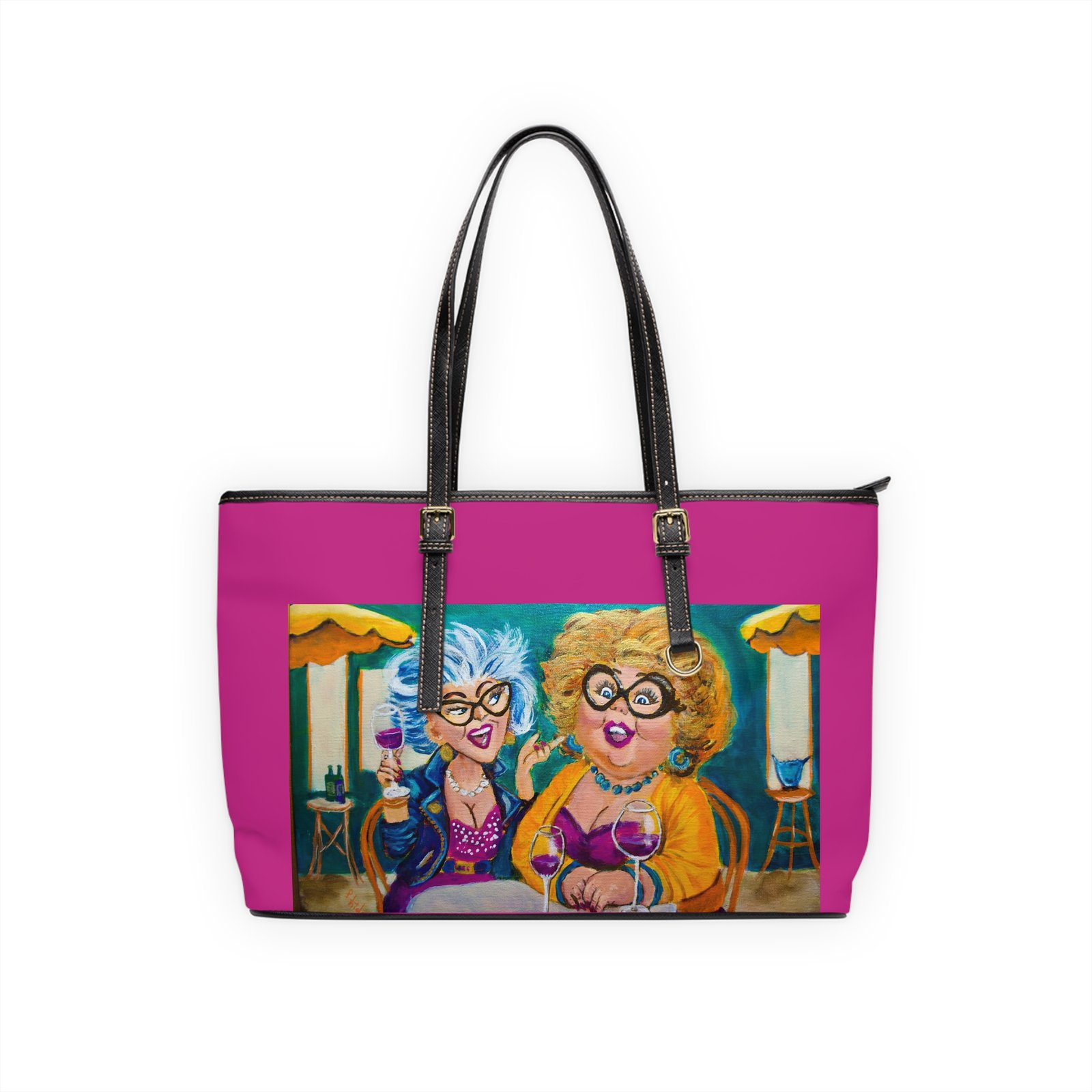 Partners in Wine on Pink Chic PU Leather Shoulder Bag - Partners in Wine