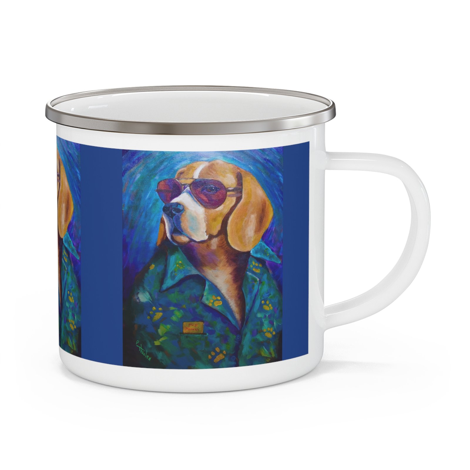 Enamel Mug - The Leisure Hound Design - Image 2