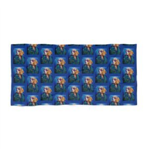 Vibrant The Leisure Hound Dog Beach Towel, Colorful Summer Pool Towel, Unique Pet Lover Gift, Beach Accessories, Outdoor Fun