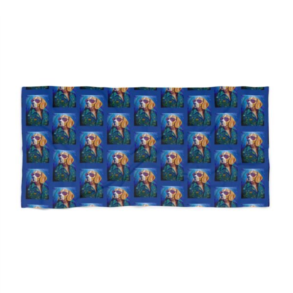 Vibrant The Leisure Hound Dog Beach Towel, Colorful Summer Pool Towel, Unique Pet Lover Gift, Beach Accessories, Outdoor Fun