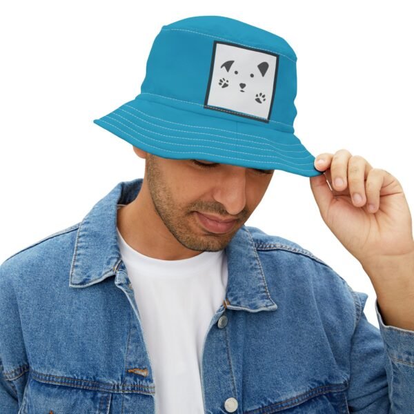 Gud Dog Turquoise   Colorful Retro Summer Bucket Hat - - Image 2