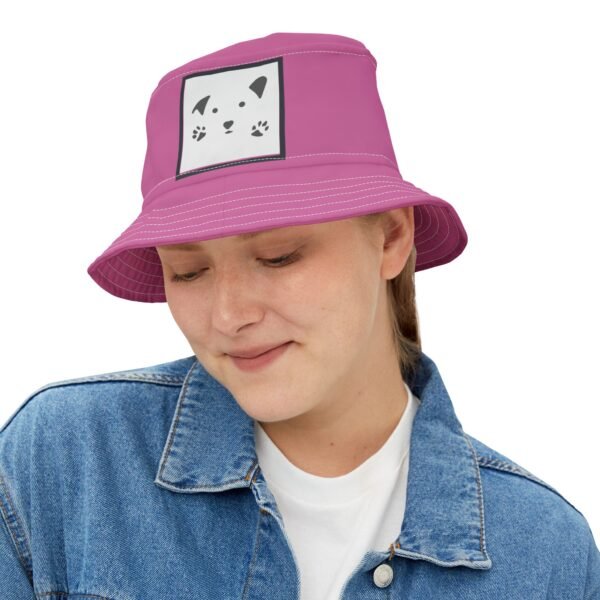 Gud Dog Light Pink   Colorful Retro Summer Bucket Hat - - Image 2