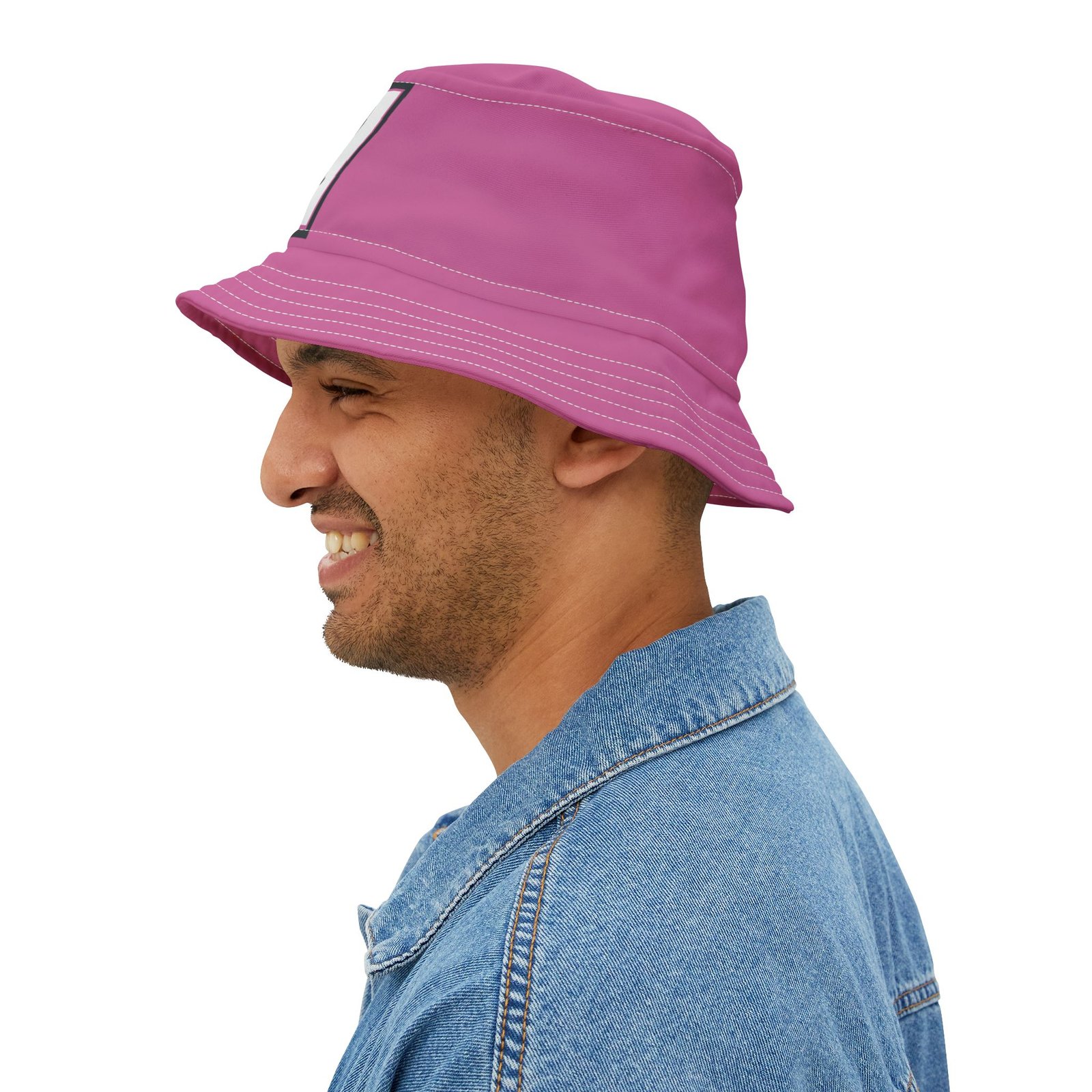 Pink  Cat  Colorful Retro Summer Bucket Hat - - Image 3