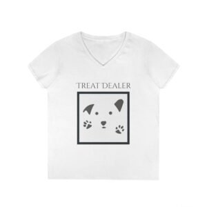 Funny Ladies' V-Neck T-Shirt - "Treat Dealer”